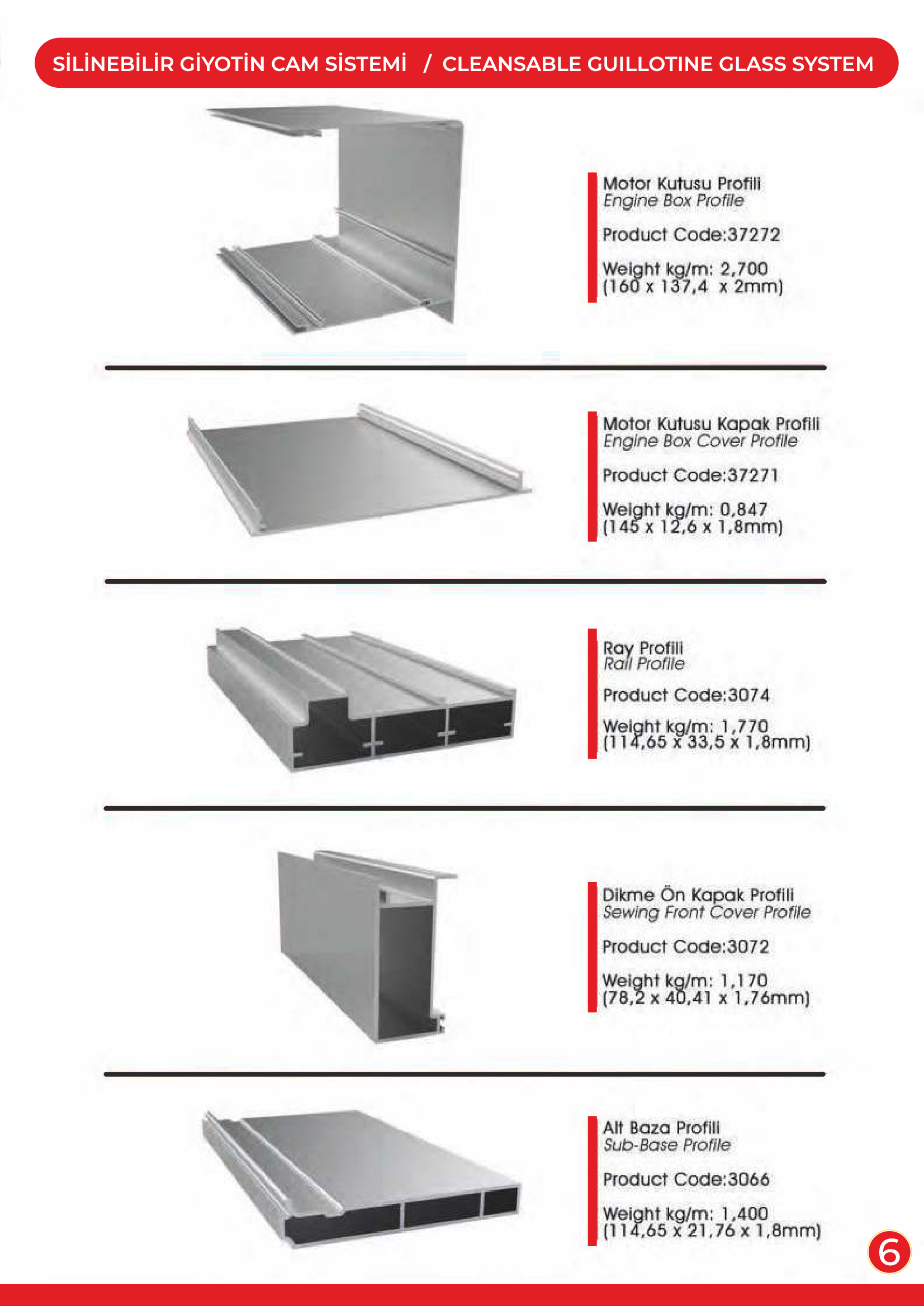 Silinebilir giyotin cam aksesuar 6